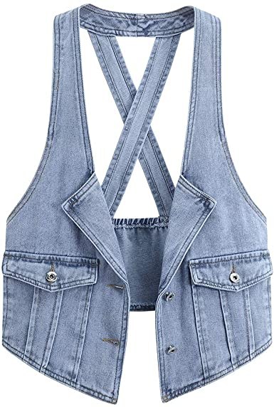 Custom size summer style Blue Denim Vest